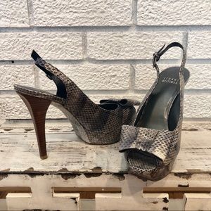 Stuart Weitzman  Exotic Sling Back Sz 6.5